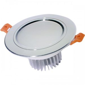 Đèn-led-downlight-viền-bạc-đế-dày